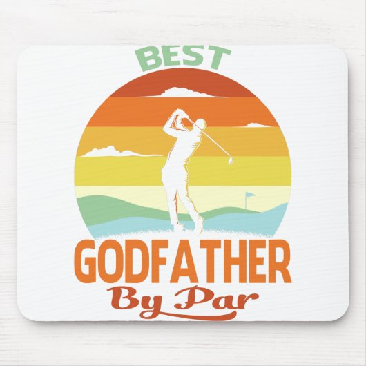 Beste Godfather door Par Vaderdag Golf Shirt Gift Muismat (Voorkant)