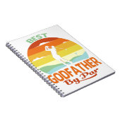 Beste Godfather door Par Vaderdag Golf Shirt Gift Notitieboek (Rechterzijde)