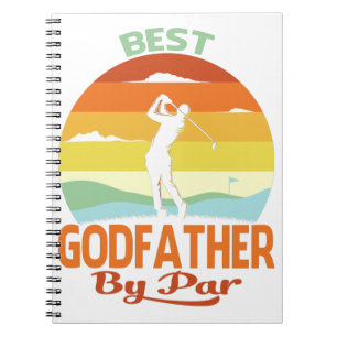 Beste Godfather door Par Vaderdag Golf Shirt Gift Notitieboek