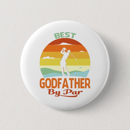 Beste Godfather door Par Vaderdag Golf Shirt Gift Ronde Button 5,7 Cm (Voorkant)