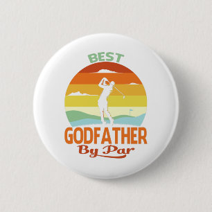 Beste Godfather door Par Vaderdag Golf Shirt Gift Ronde Button 5,7 Cm