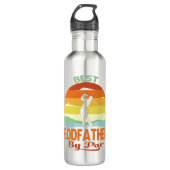 Beste Godfather door Par Vaderdag Golf Shirt Gift Waterfles (Voorkant)