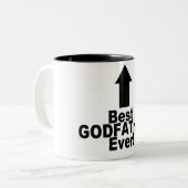 Beste Godfather Ever Tweekleurige Koffiemok (Voorkant links)