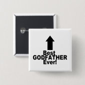 Beste Godfather Ever Vierkante Button 5,1 Cm (Voorkant /achterkant)
