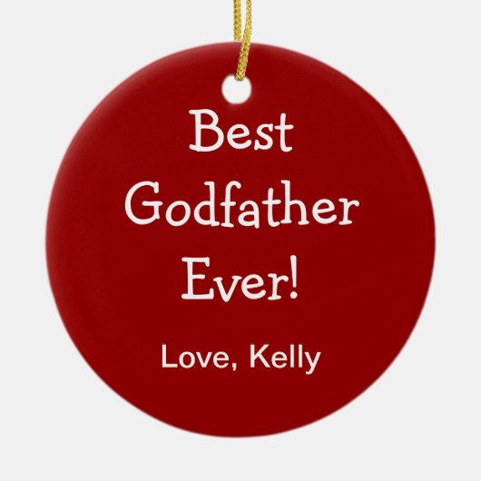 Beste Godfather Keramisch Ornament (Voorkant)