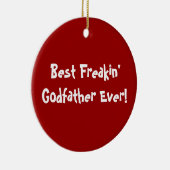 Beste Godfather Keramisch Ornament (Rechts)