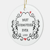 Beste Godmoeder ooit op persoonlijke titel Art Gre Keramisch Ornament (Links)