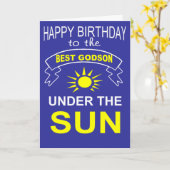 Beste Godson verjaardagswens Kaart (Gele Bloem)