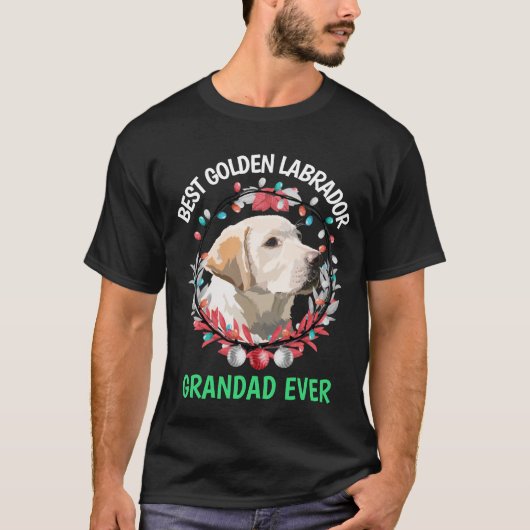 Beste Golden Labrador Grandad Ever T-Shirt (Voorkant)