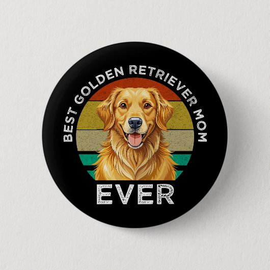Beste Golden Retriever-moeder ooit Ronde Button 5,7 Cm (Voorkant)