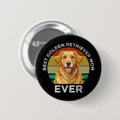 Beste Golden Retriever-moeder ooit Ronde Button 5,7 Cm (Voorkant /achterkant)