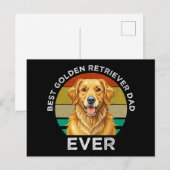 Beste Golden Retriever Vader Ooit Briefkaart (Voorkant / Achterkant)