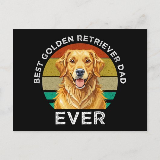 Beste Golden Retriever Vader Ooit Briefkaart (Voorkant)