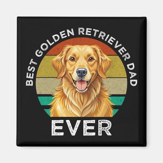 Beste Golden Retriever Vader Ooit Magneet (Voorkant)