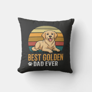 Beste Golden Retriever Vader Ooit Retro Hond Kussen