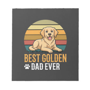 Beste Golden Retriever Vader Ooit Retro Hond Notitieblok