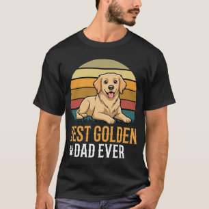 Beste Golden Retriever Vader Ooit Retro Hond T-shirt