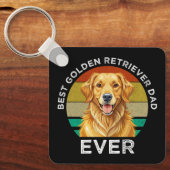 Beste Golden Retriever Vader Ooit Sleutelhanger (Voorkant)