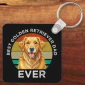 Beste Golden Retriever Vader Ooit Sleutelhanger (Achterkant)