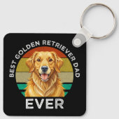 Beste Golden Retriever Vader Ooit Sleutelhanger (Achterkant)