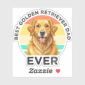 Beste Golden Retriever Vader Ooit Sticker (Vel)