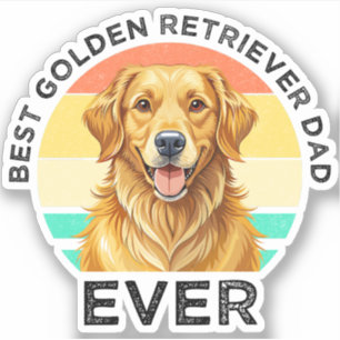 Beste Golden Retriever Vader Ooit Sticker