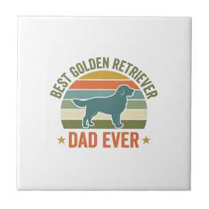 Beste Golden Retriever Vader Ooit Vintage Hond Shi Tegeltje