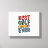 Beste golf opa ooit canvas afdruk (Voorkant)
