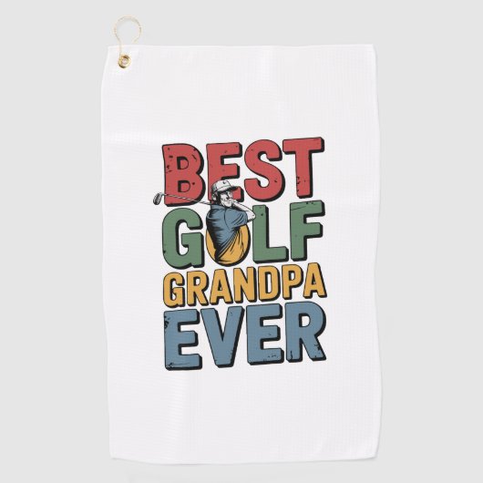 Beste golf opa ooit golfhanddoek (Voorkant)