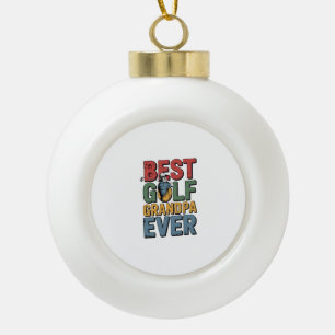 Beste golf opa ooit keramische bal ornament