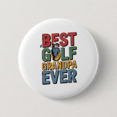 Beste golf opa ooit ronde button 5,7 cm (Voorkant)