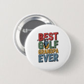 Beste golf opa ooit ronde button 5,7 cm (Voorkant /achterkant)