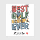 Beste golf opa ooit sticker (Vel)