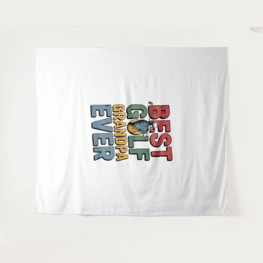 Beste golf opa ooit wandkleed (Voorkant (horizontaal))