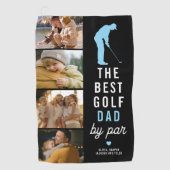 Beste Golf Vader Door Par 4 Foto Collage Golfhanddoek (Voorkant)