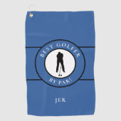 Beste Golfer Bij Par Monogram Golfhanddoek (Voorkant)