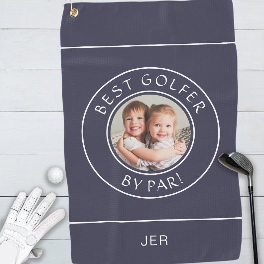 Beste Golfer door Par Golfer Foto Schattige Blauw  Golfhanddoek