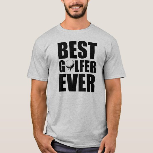 Beste Golfer Ever grappig shirt voor mannen (Voorkant)