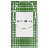 Beste Golfer Green Plaid Custom Klein Cadeauzakje (Achterkant)