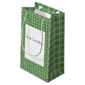 Beste Golfer Green Plaid Custom Klein Cadeauzakje (Achterkant Gekanteld)
