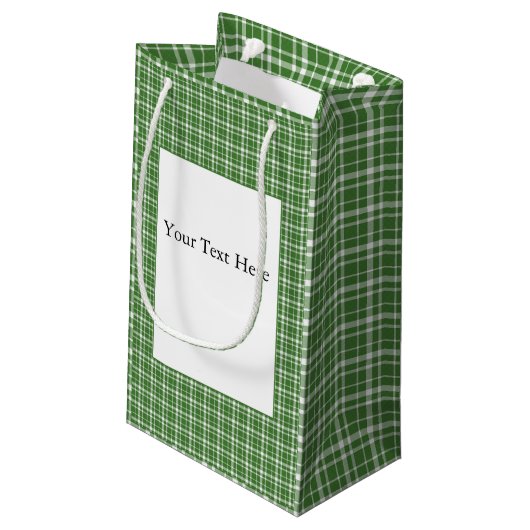 Beste Golfer Green Plaid Custom Klein Cadeauzakje (Achterkant Gekanteld)