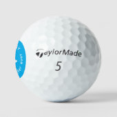 'Beste golfer ooit' Blue Monogrammed Golfballen (Logo)