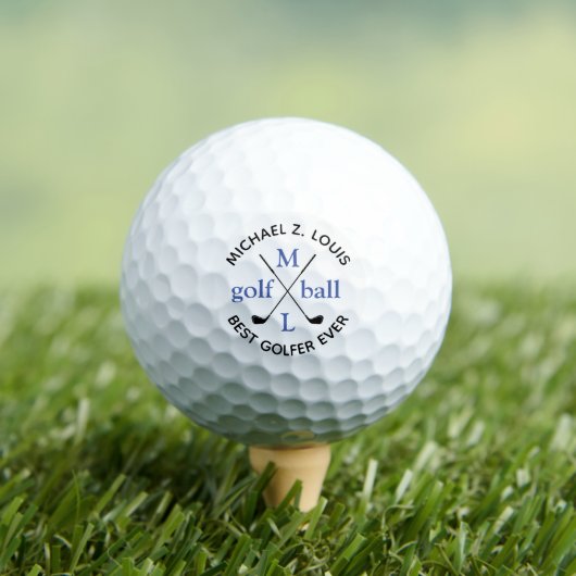 BESTE GOLFER OOIT Gepersonaliseerde naam & Monogra Golfballen (Insitu Shirt)