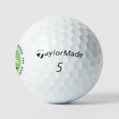 'Beste golfer ooit' Groen Monogram Golfballen (Logo)