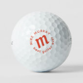 'Beste golfer ooit' naam en initiaal golfbal Golfballen (Voorkant)