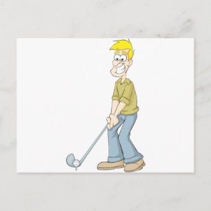Beste Golfer papa die een Golfbal Cartoon maakt Briefkaart