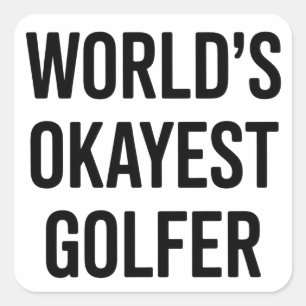 Beste Golfer Papa Vaderdag Golven Ter Wereld Vierkante Sticker
