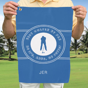 Beste Golfer Per Par Grappige Putts Heren Royalbla Golfhanddoek