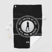 Beste Golfer Per Par Grappige Putts Vrouwen Zwart Golfhanddoek (Insitu)
