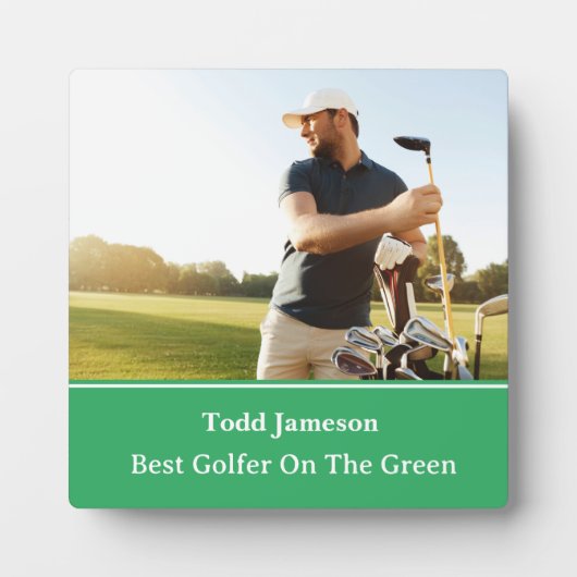 Beste Golfer Plaque Fotoplaat (Voorkant)